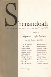 1967 – Shenandoah (For W.H.A.) – 1st Edition – Journal – Washington and Lee University
