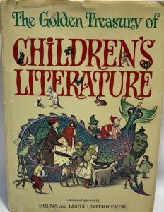 1966 – The Golden Treasury of Children’s Literature (The Hobbit First Chapter) – 1st Edition – Hard Cover with Dustjacket – Western Publishing