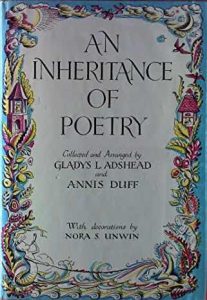1948 – An Inheritance of Poetry (Goblin Feet, Hobbit: Riddles in the Dark, Road Goes Ever On, Lullaby for Bilbo Baggins) – 1st Edition – Hardcover in Dust-Jacket – Houghton Mifflin Harcourt